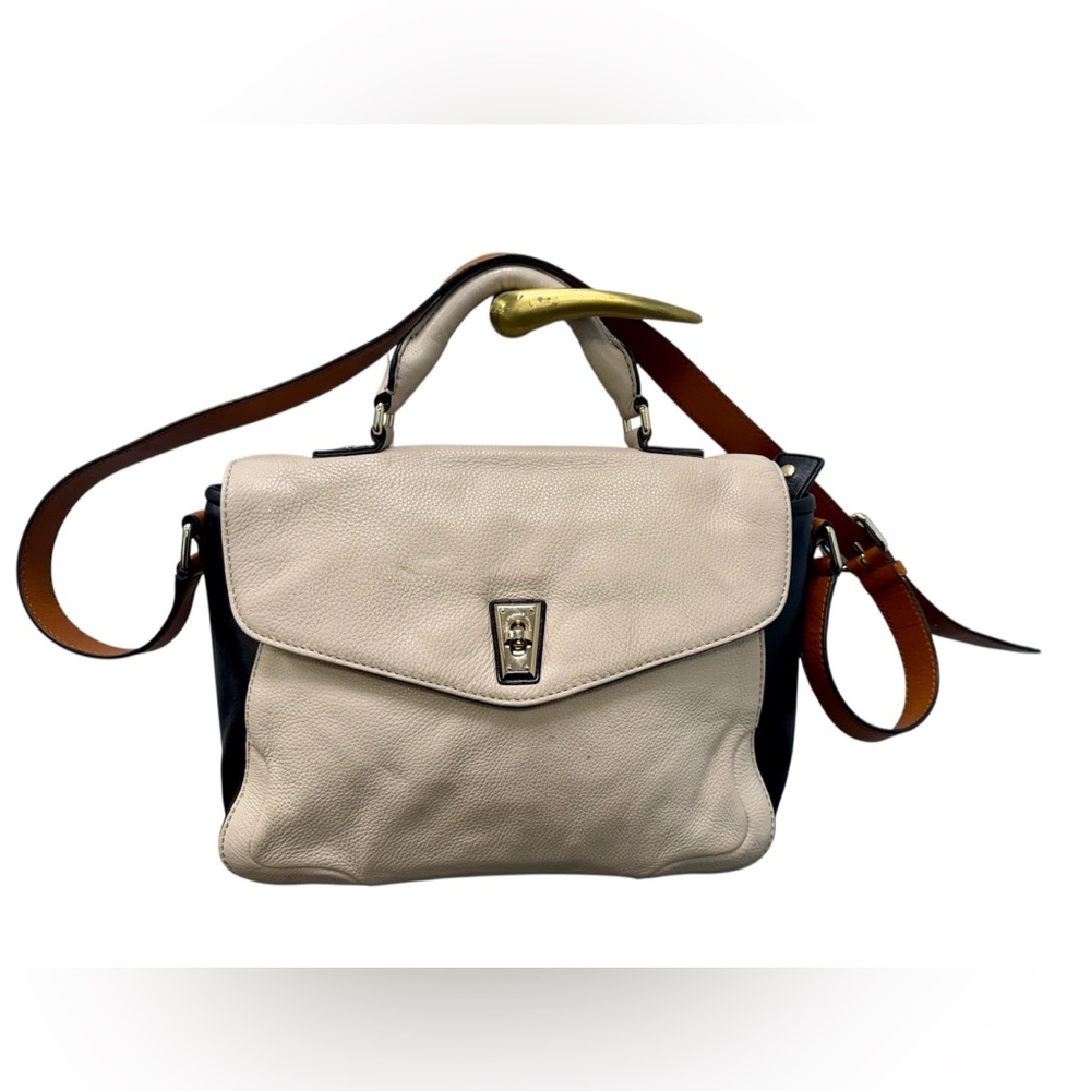 Marc by Marc Jacobs Two-Tone Leather Satchel  - Cream and Black